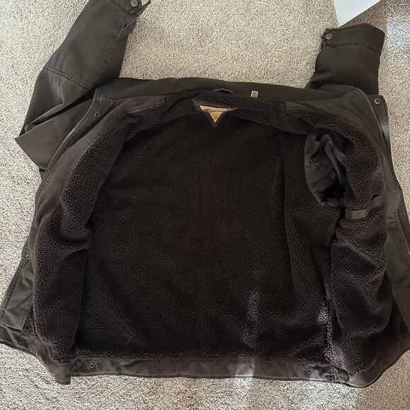 Levi's Men's Trucker Jacket Sherpa Lined Chore Barn Coat Zip Snap Brown Size XXL - Picture 6 of 10